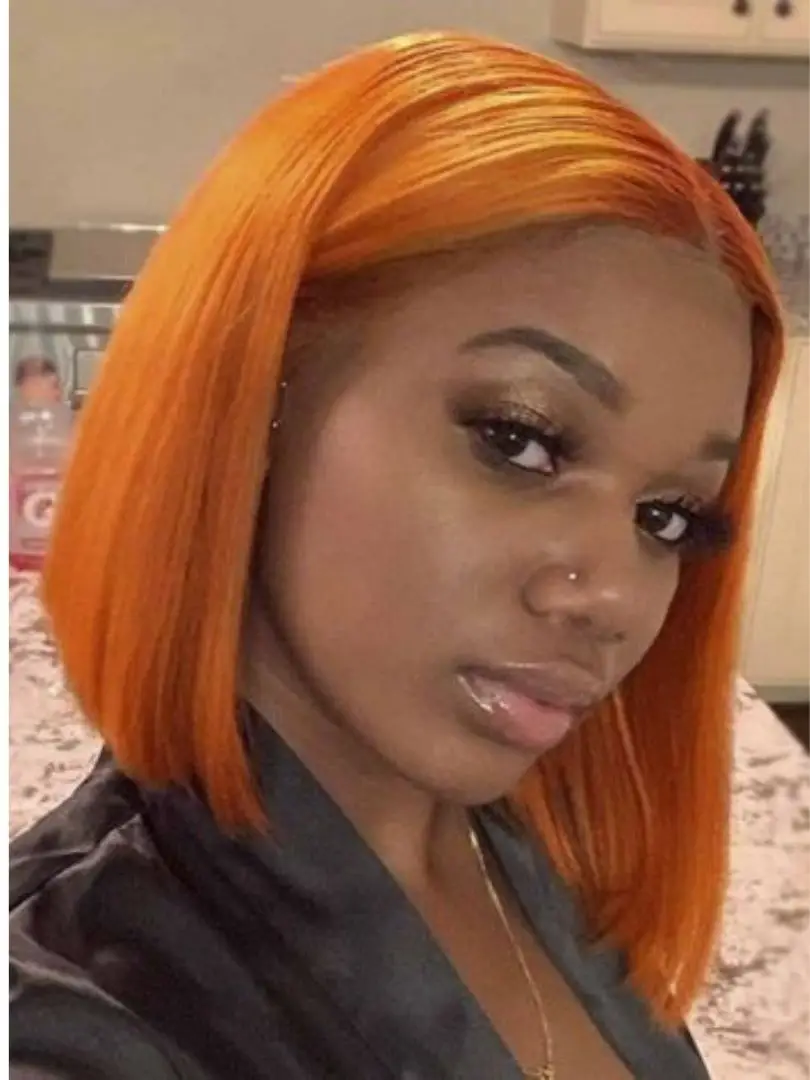 Perruque lace frontale 13x4 carotte lisse