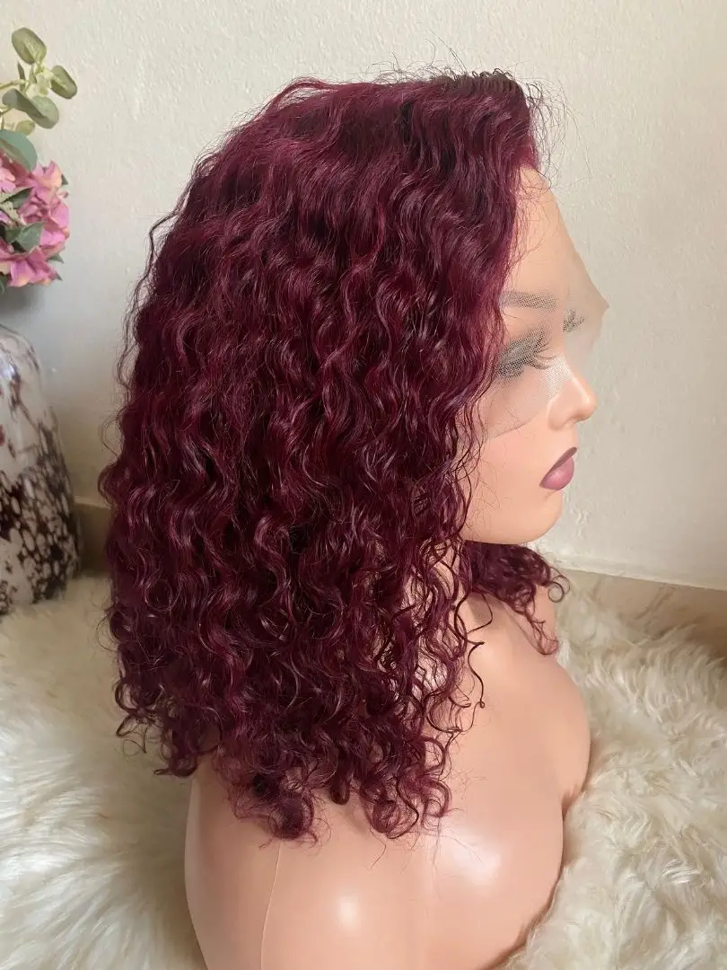 perruque deepwave rouge bordeau 13X4