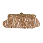 sacoche soirée vintage satin plissé