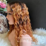 perruque bouclée blonde caramel