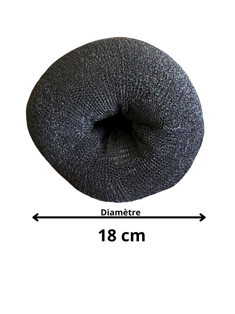 Donut chignon cheveux noir pour chignon parfait