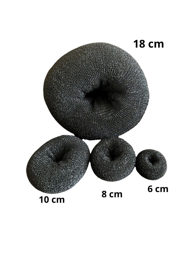 Donut chignon cheveux noir pour chignon parfait